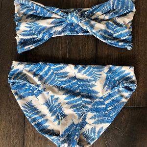 Mikoh bikini blue and grey- never worn- high waist